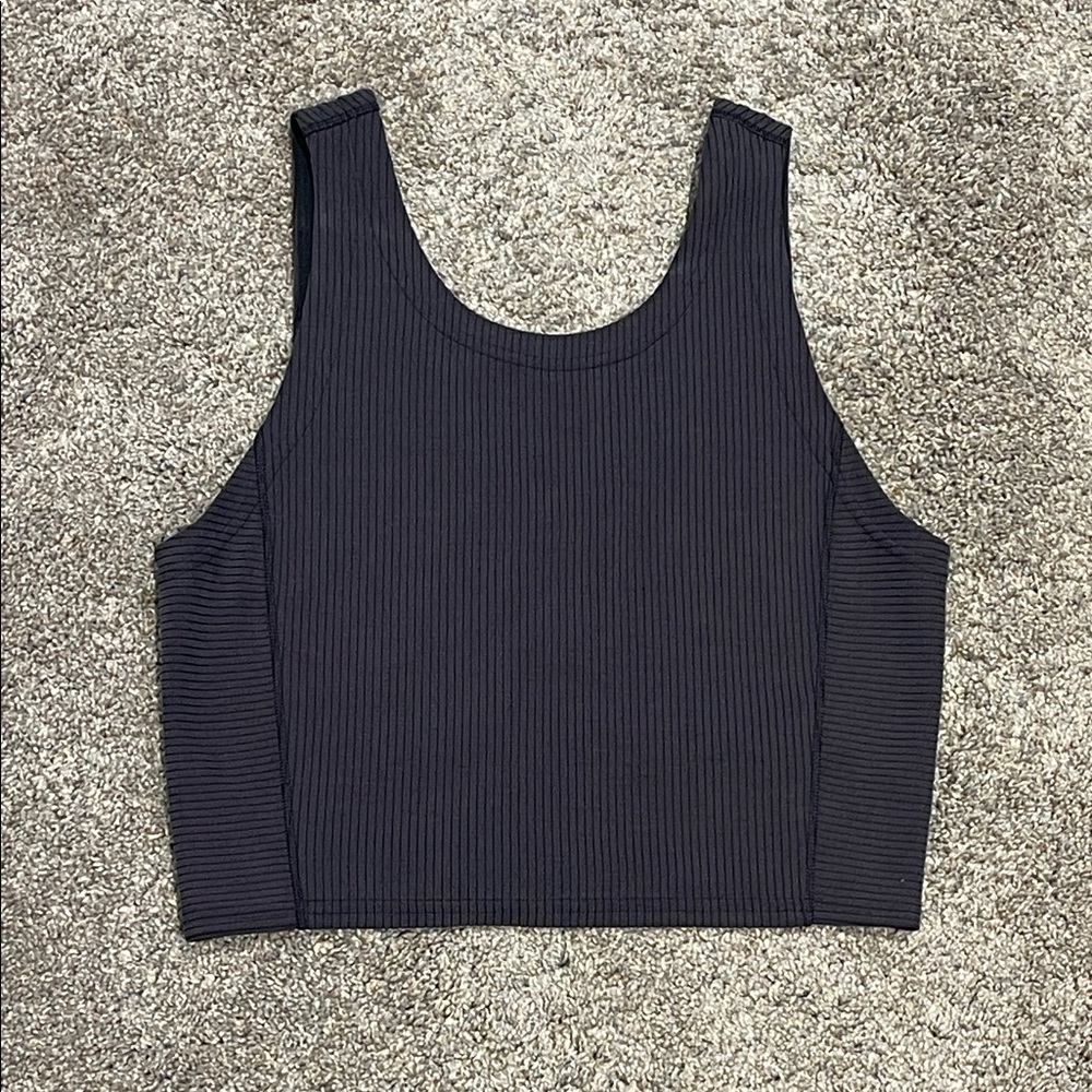 lululemon athletica Black Ribbed Softstream Tank Top